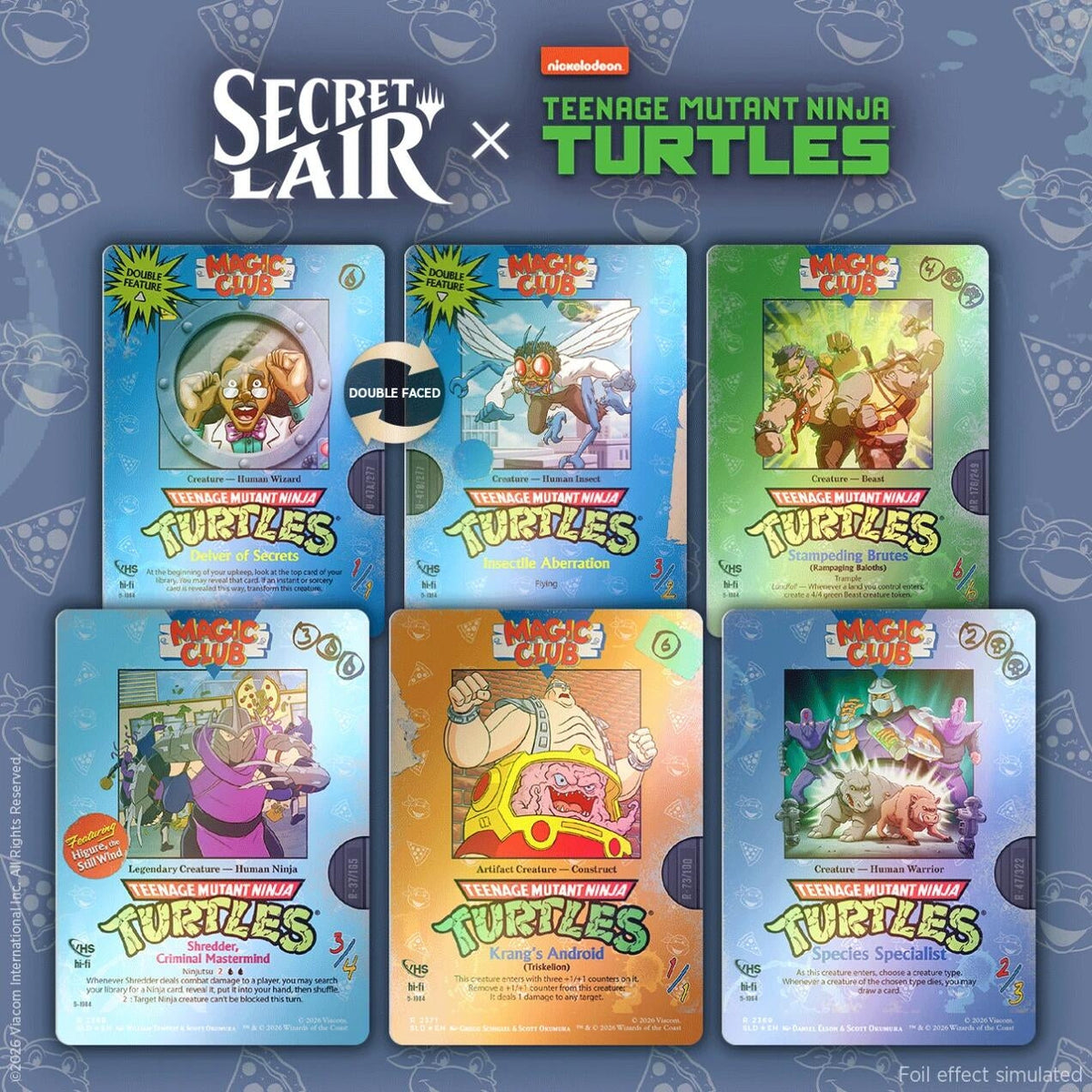 Magic The Gathering: Secret Lair Drop: Secret Lair x Teenage Mutant Ninja Turtles: VHS Villains - Traditional Foil Edition
