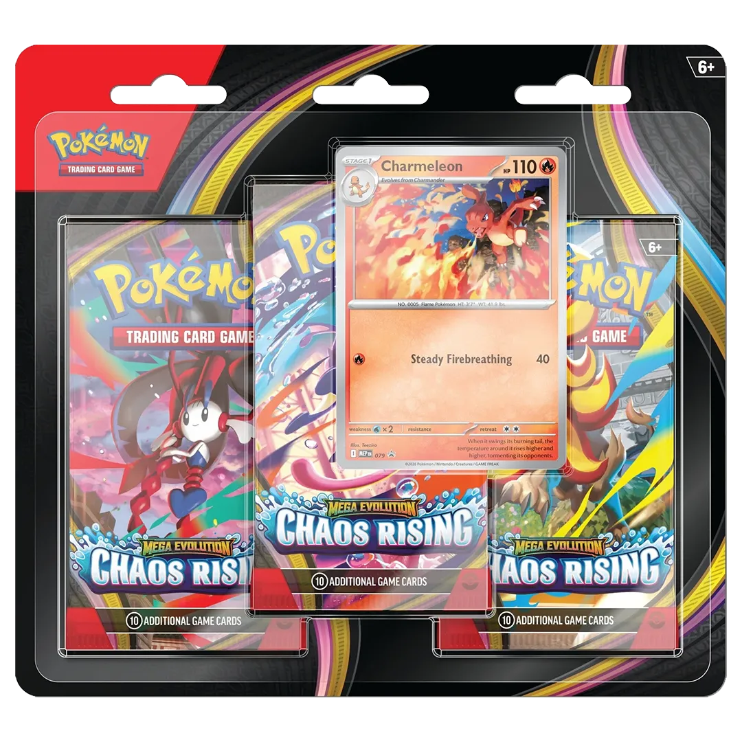 Mega Evolution: Chaos Rising - 3-Pack Blister [Charmeleon]