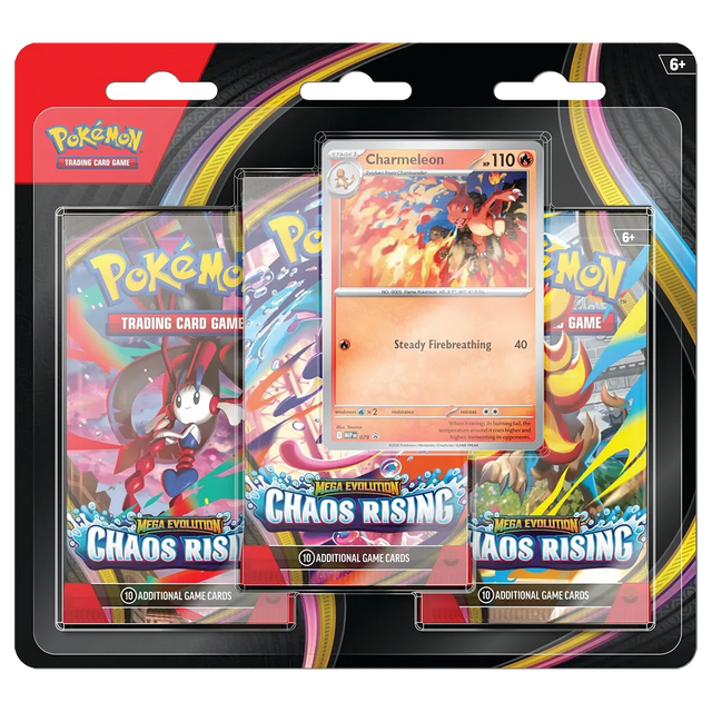Mega Evolution: Chaos Rising - 3-Pack Blister [Charmeleon]