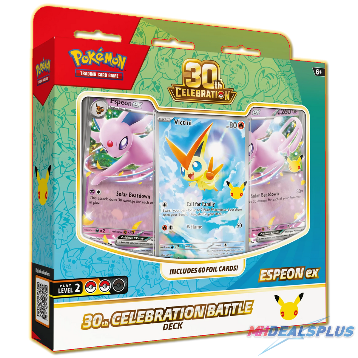 Pokemon 30th Celebration Battle Deck Set of 2 (Espeon ex/Umbreon ex)