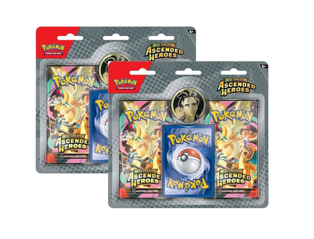 Pokemon TCG: Mega Evolution - Ascended Heroes 2-Pack Collection Pack (Erika or Larry)