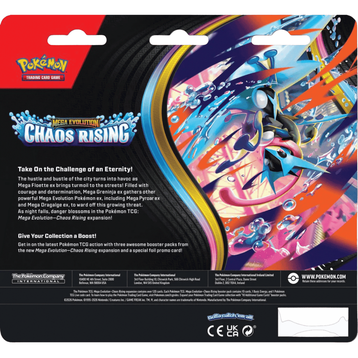 Pokémon TCG: Mega Evolution - Chaos Rising 3 Booster Packs & Charmeleon Promo Card