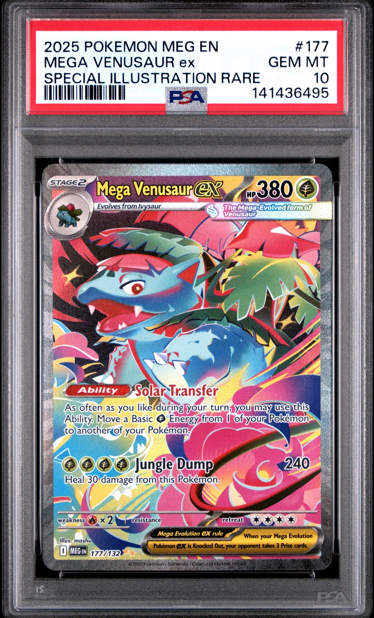 Pokemon Meg En Mega Evolution 177 Mega Venusaur Ex Special Illustration Rare PSA 10 GEM MINT