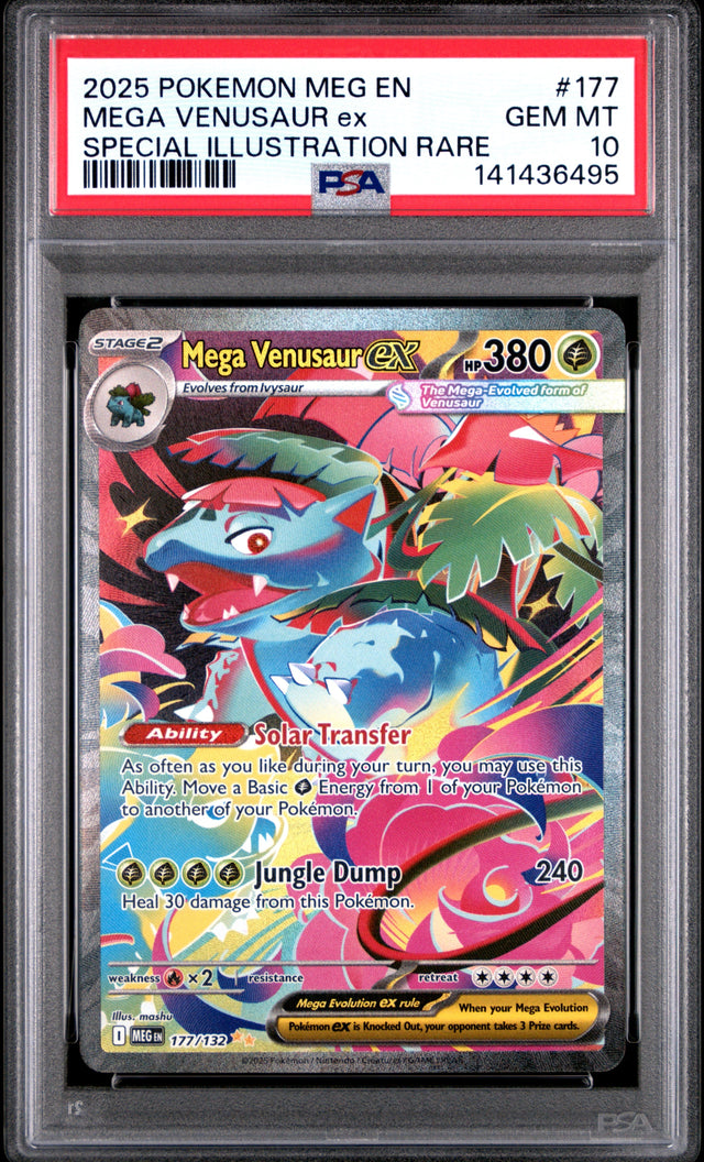 Pokemon Meg En Mega Evolution 177 Mega Venusaur Ex Special Illustration Rare PSA 10 GEM MINT