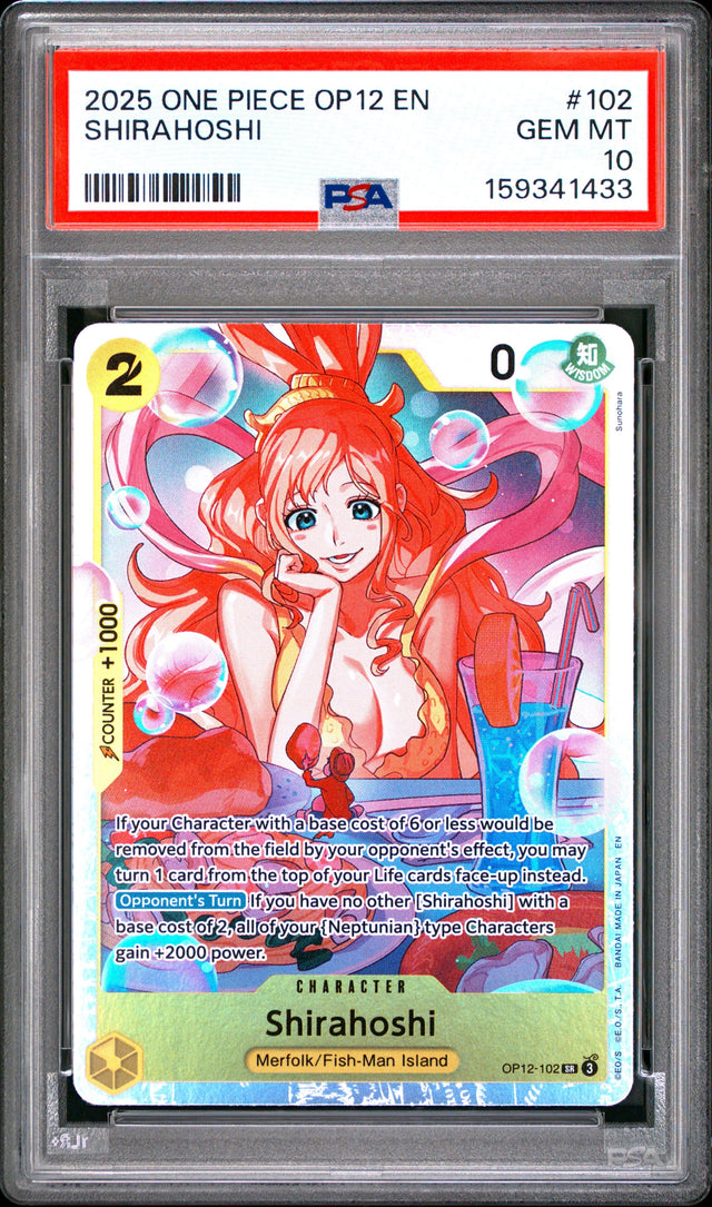 One Piece Op12 Legacy Of The Master 102 Shirahoshi PSA 10 GEM MINT