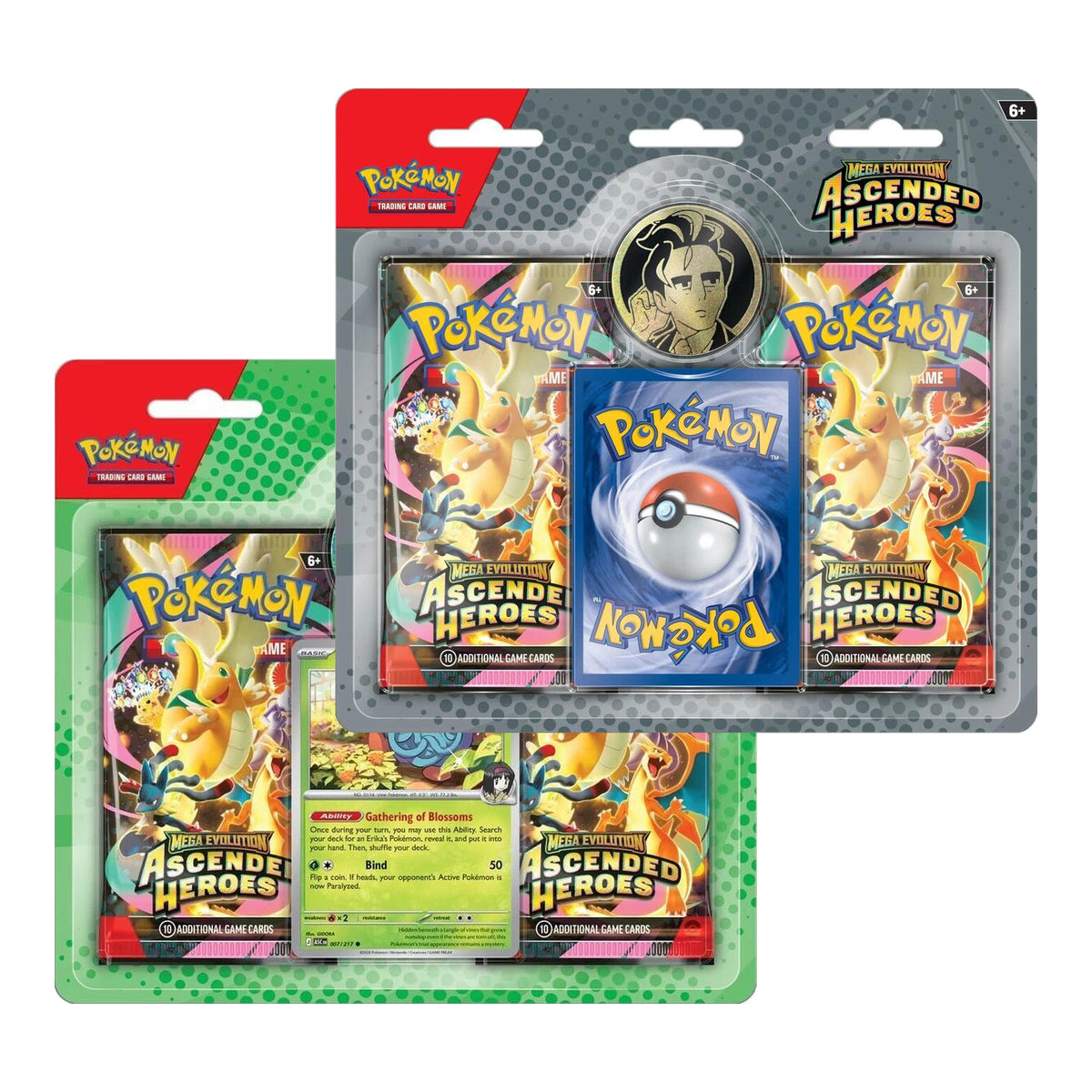 Pokémon TCG: Ascended Heroes 2-Pack Blister - Erika / Larry Promo (Assorted)